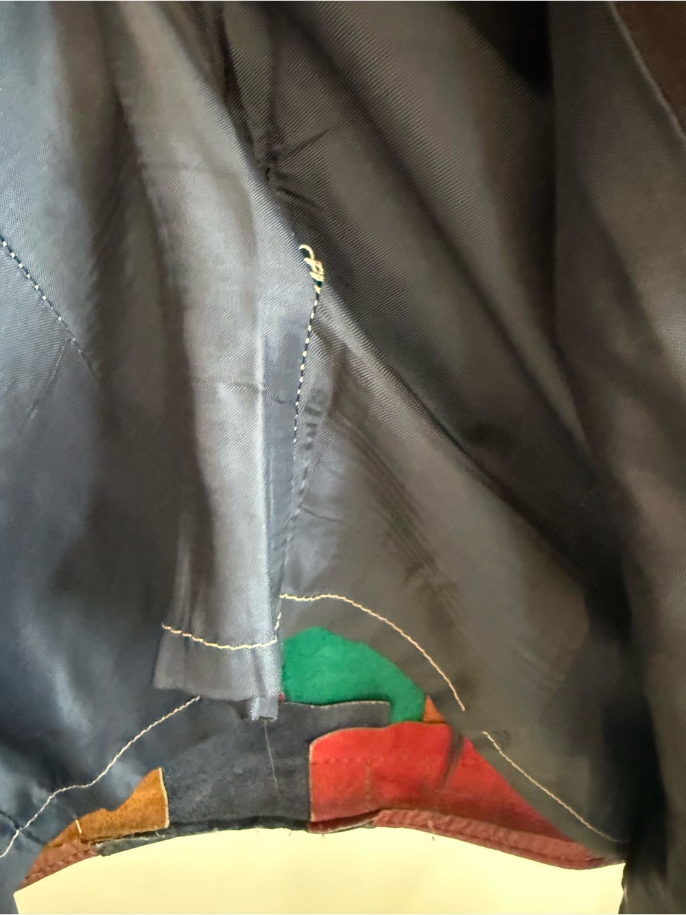 Vintage Gandalf the Wizard Rose Patchwork Leather Jacket — Circa 1970s - Picture 7 of 7